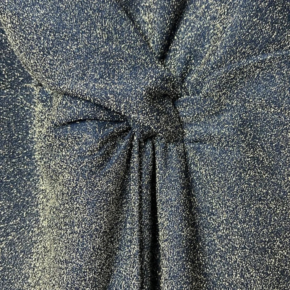 SERRA Dark Blue Shimmer Sparkly Ladies Front Knot Sleeveless Dress Size M - Picture 3 of 8